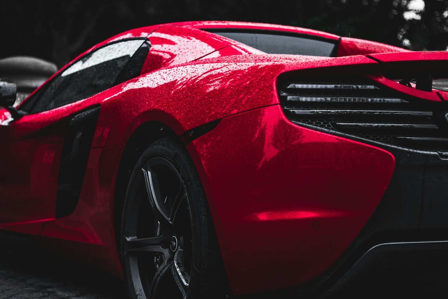 A glossy sports car after detailing